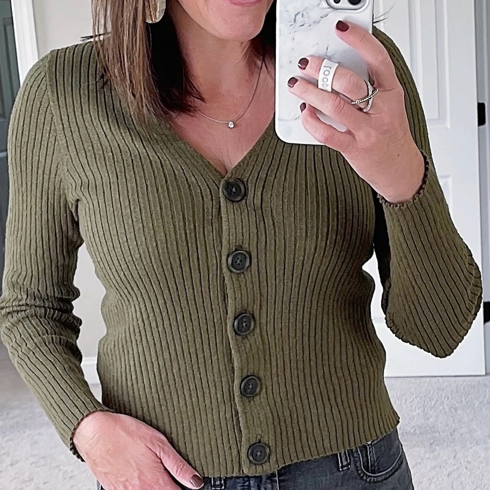 Madewell Shrunken Ribbed Cardigan Sweater